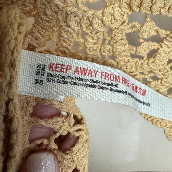 Free People Crochet Crop Top in Cream and Black - Picture 6 of 6